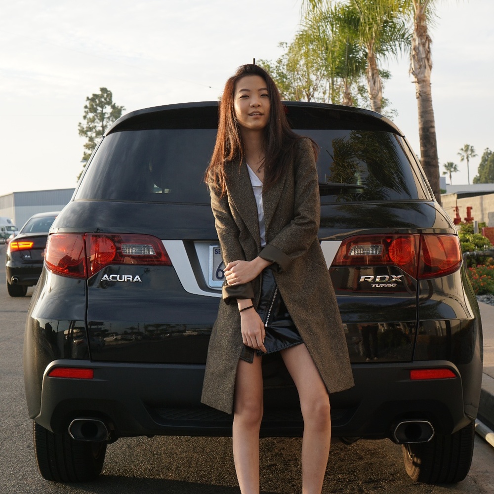 Aqua long sleeve brown light coat